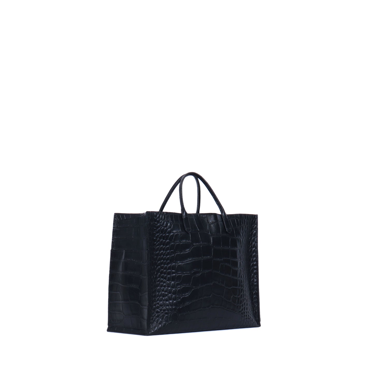 BIG HARBOR TOTE BLACK EMBOSSED GATOR