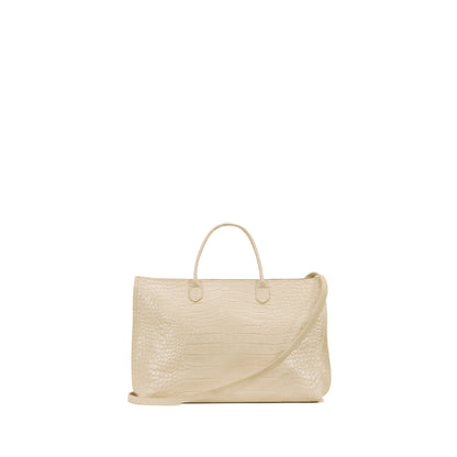 DAY BAG BLONDE EMBOSSED GATOR