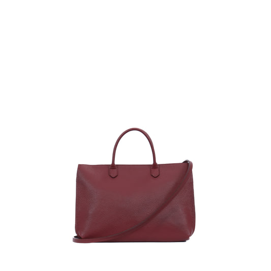 DAY BAG BURGUNDY PEBBLED CALF