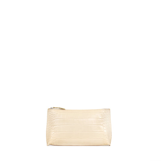 ESSENTIAL POUCH BLONDE EMBOSSED GATOR