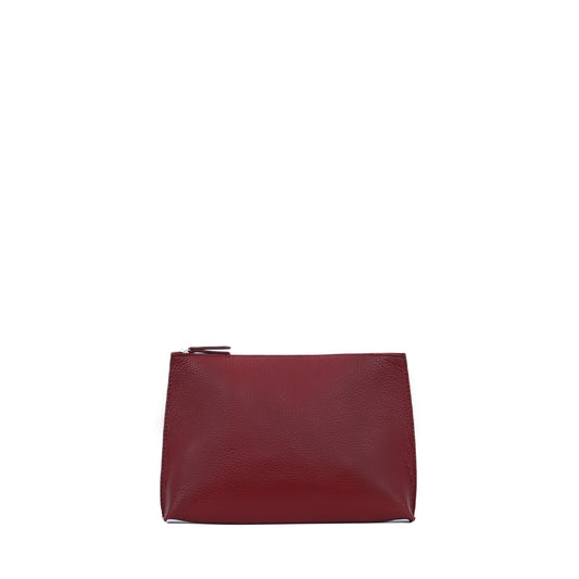 EVERYDAY POUCH BURGUNDY PEBBLED CALF