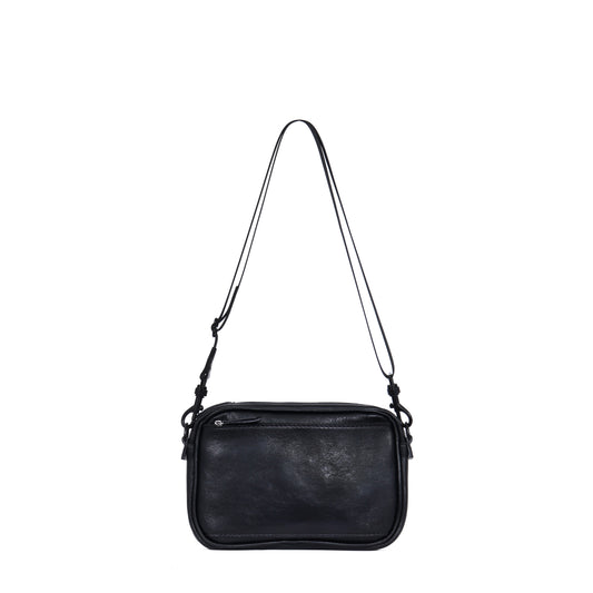 MINI CAMERA BAG BLACK CALF