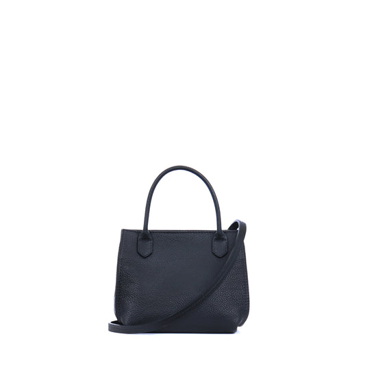 MINI DAY BAG BLACK PEBBLED CALF