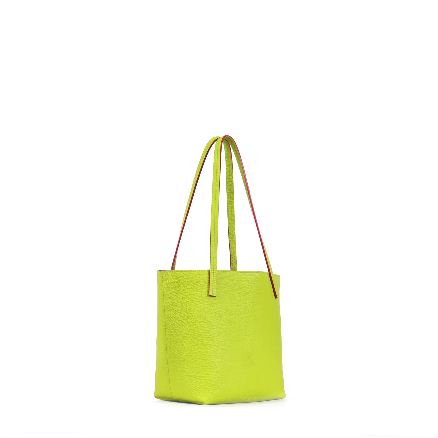 MINI ESSENTIAL TOTE CHARTREUSE ITALIAN PEBBLE