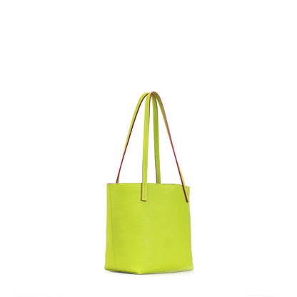 MINI ESSENTIAL TOTE CHARTREUSE ITALIAN PEBBLE