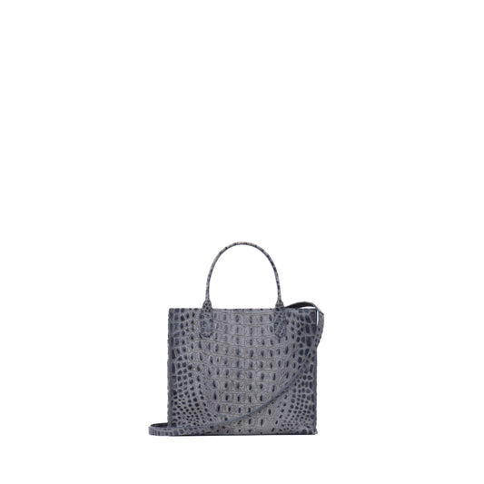 MINI HARBOR TOTE DENIM EMBOSSED CROC