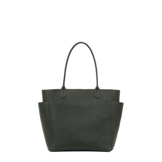 SLOUCHY POCKET TOTE JUNGLE PEBBLED CALF