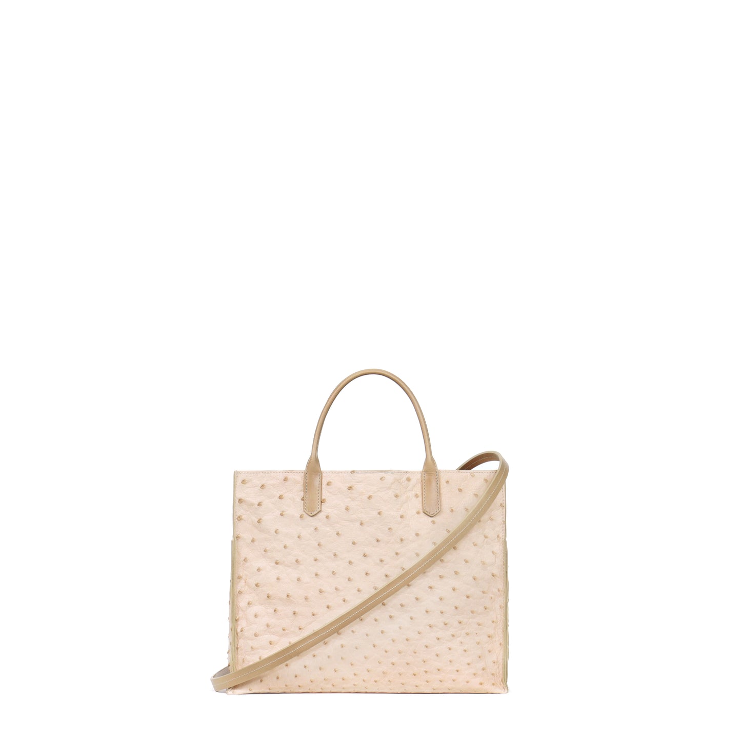 SMALL HARBOR TOTE BLUSH GENUINE OSTRICH