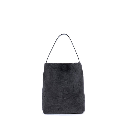 SMALL HOBO BLACK SNOW TOPPED SHEARLING