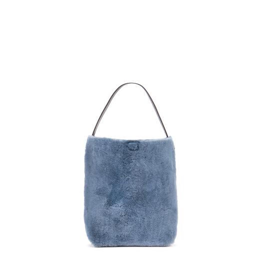 SMALL HOBO BLUE SHEARLING