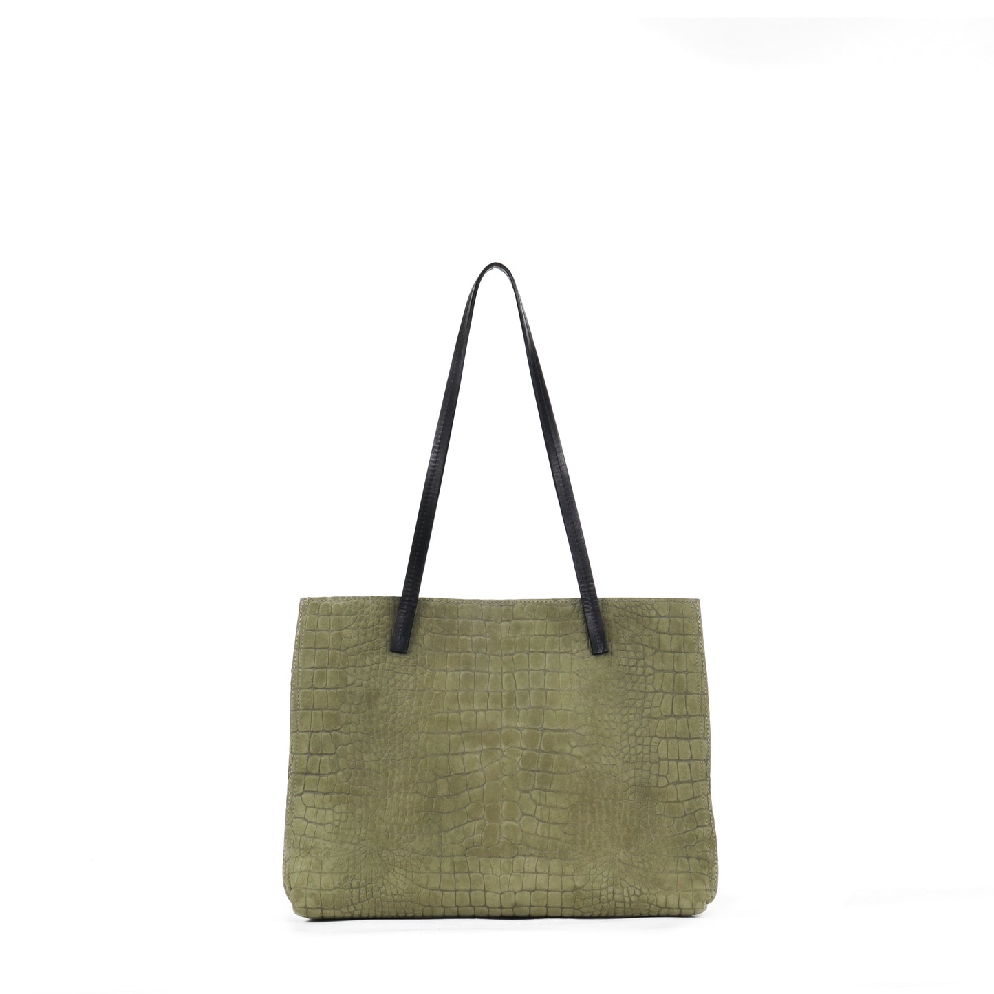 STRAPPY DAY BAG FIG SUEDED EMBOSSED CROC