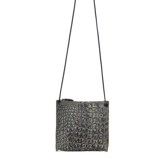 STRAPPY POUCH FATIGUE EMBOSSED CROC