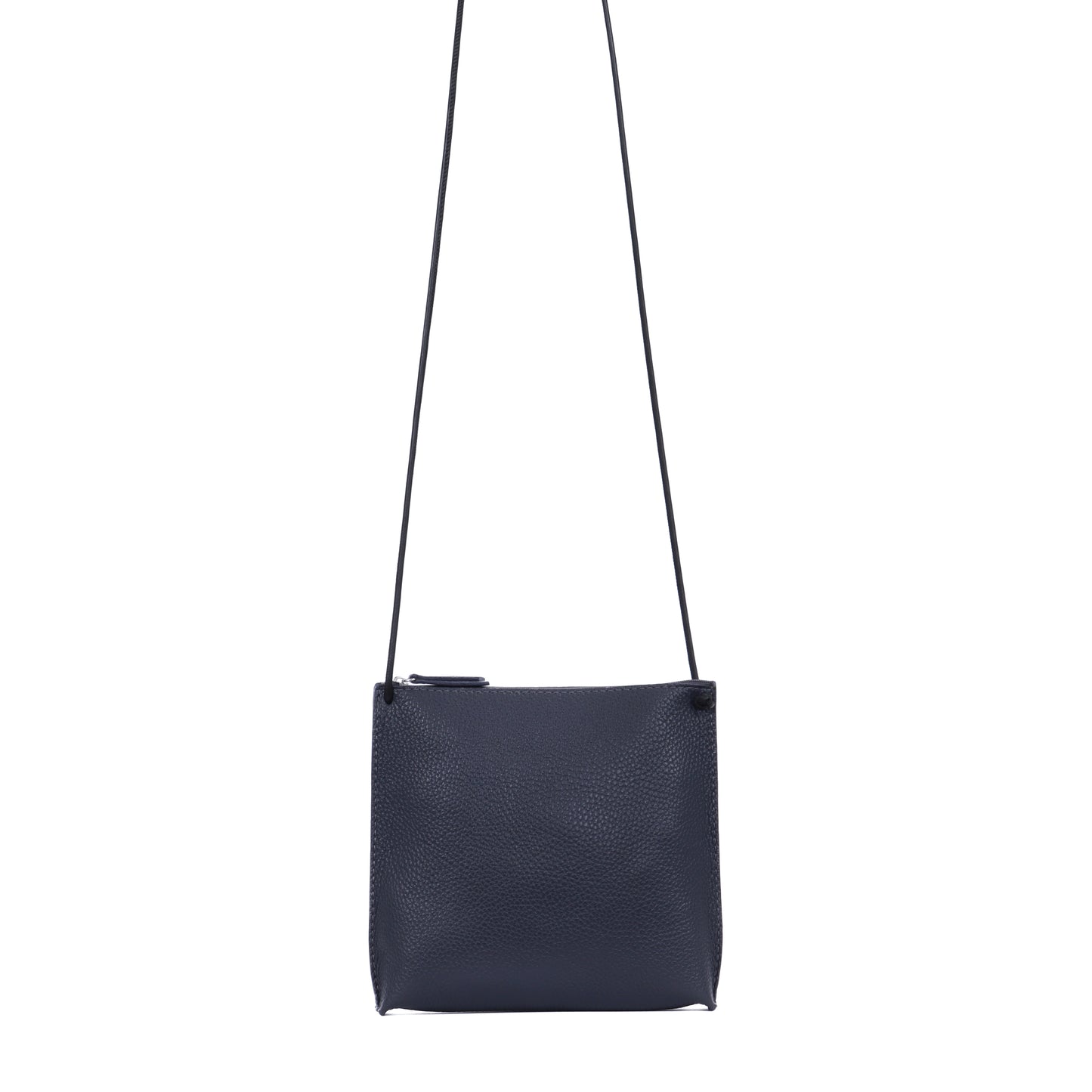 STRAPPY POUCH SLATE PEBBLED CALF