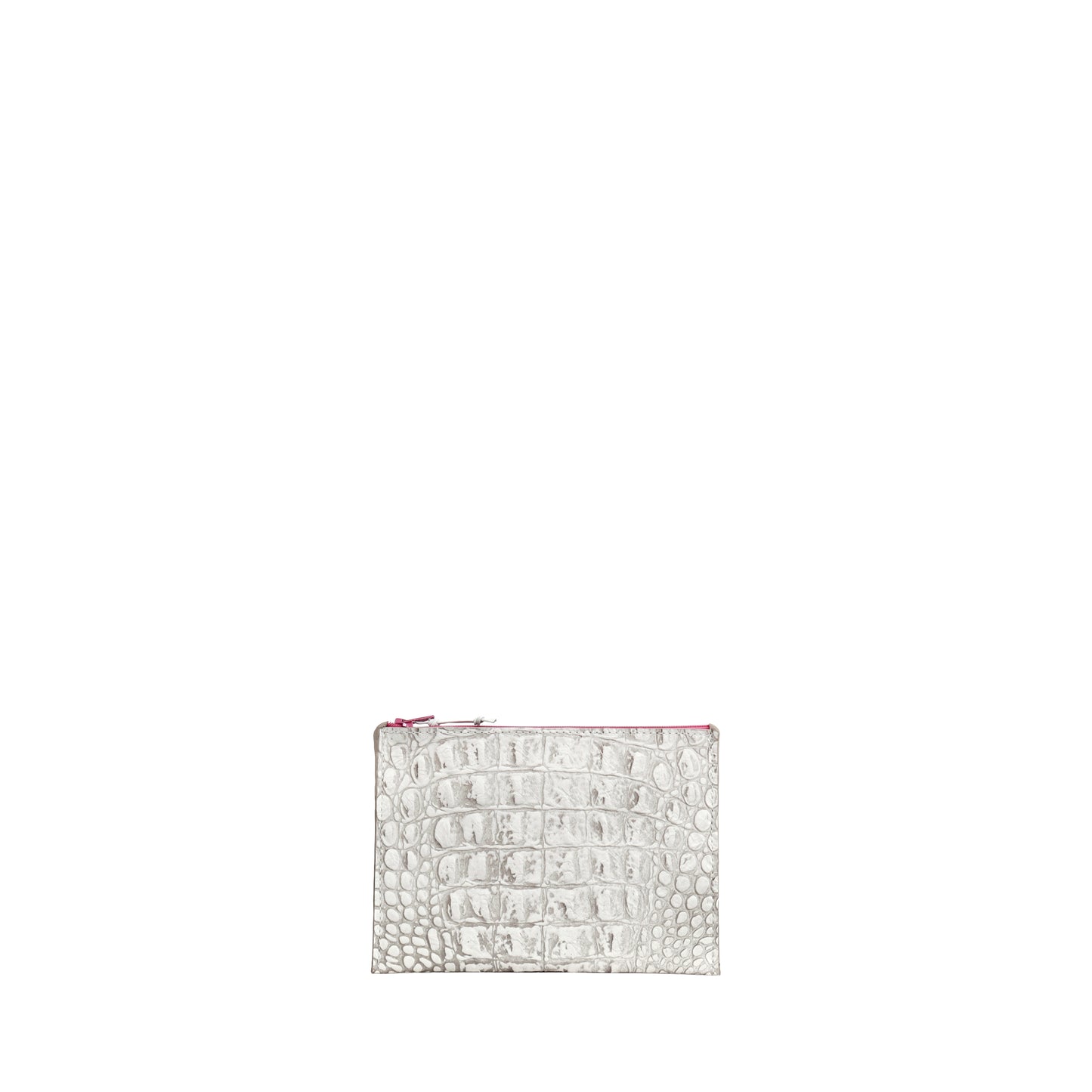 ZIP PASSPORT WHITE MIST EMBOSSED CROC