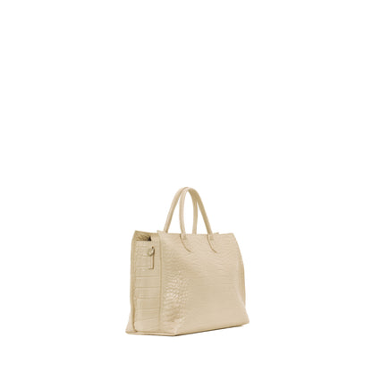 DAY BAG BLONDE EMBOSSED GATOR