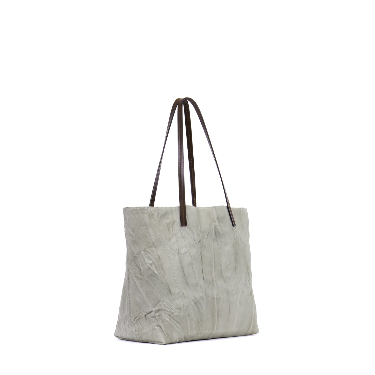 ESSENTIAL TOTE CEMENT PLEATED SHEEPSKIN