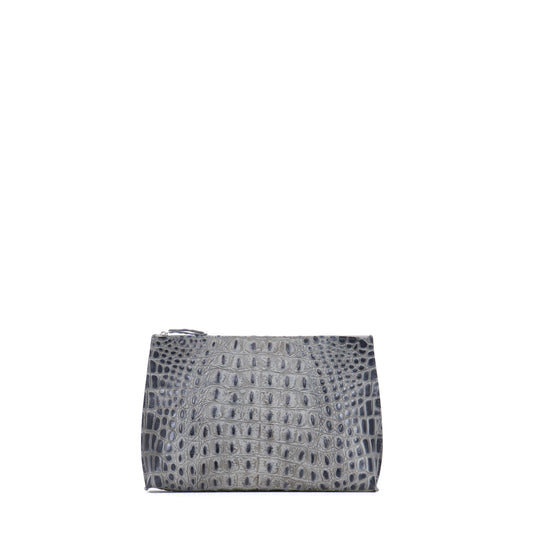 EVERYDAY POUCH DENIM EMBOSSED CROC