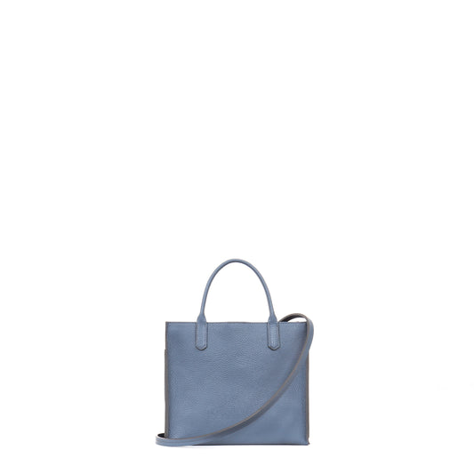 MINI HARBOR TOTE WEDGEWOOD PEBBLED CALF