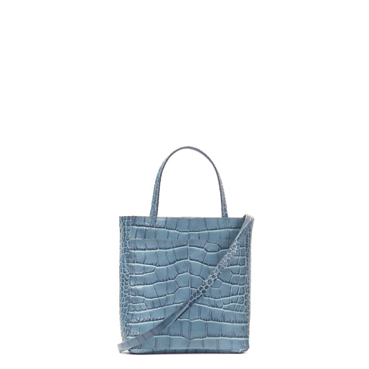 SMALL FRONT POCKET TOTE PACIFICA EMBOSSED GATOR