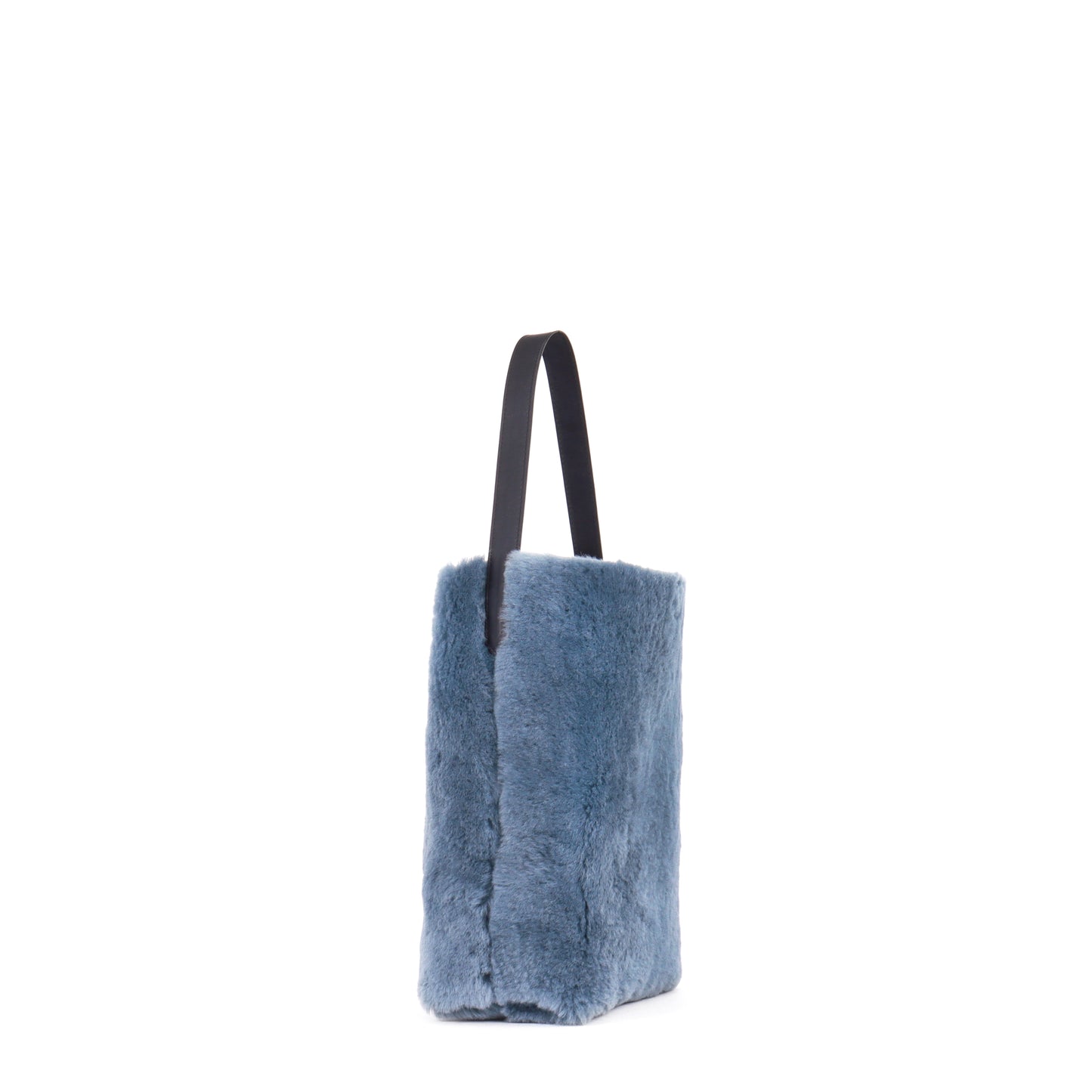 SMALL HOBO BLUE SHEARLING