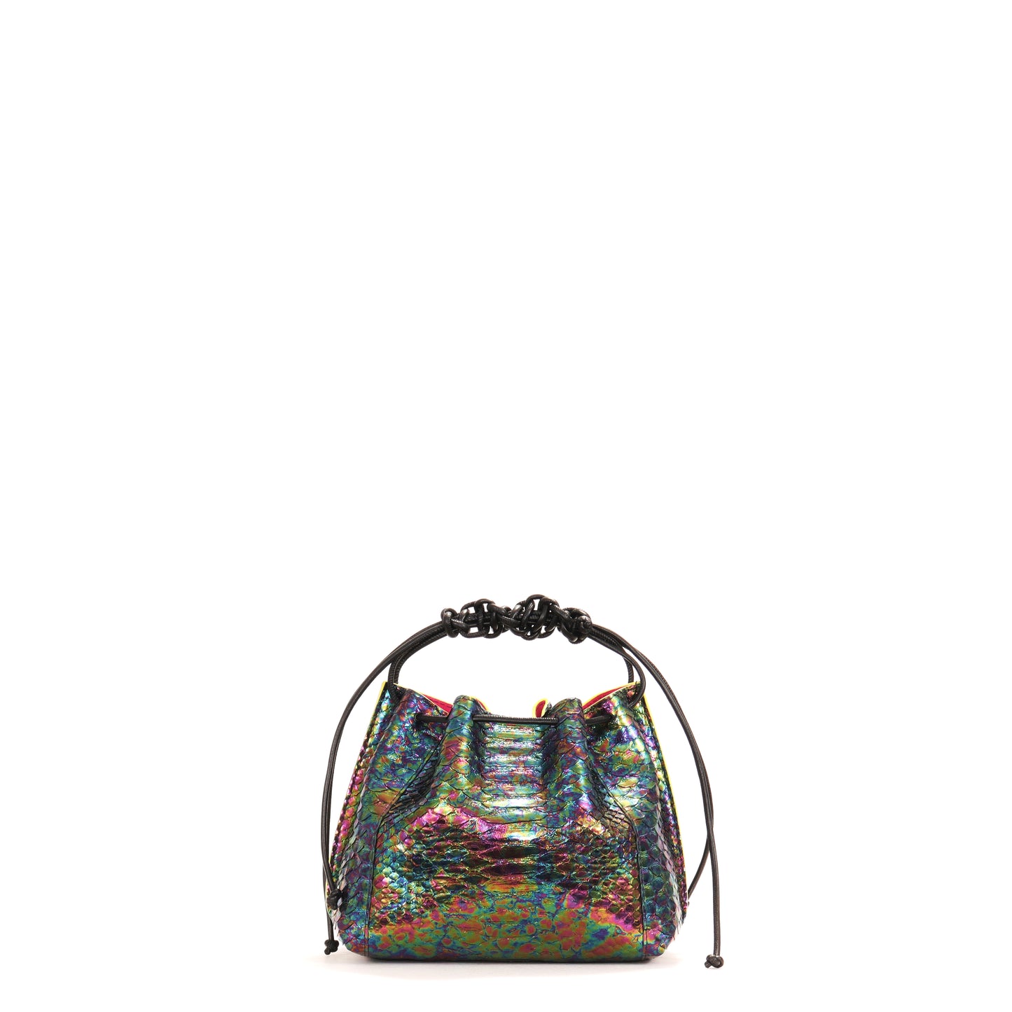 MINI DRAWSTRING BAG BLACK OPAL PYTHON