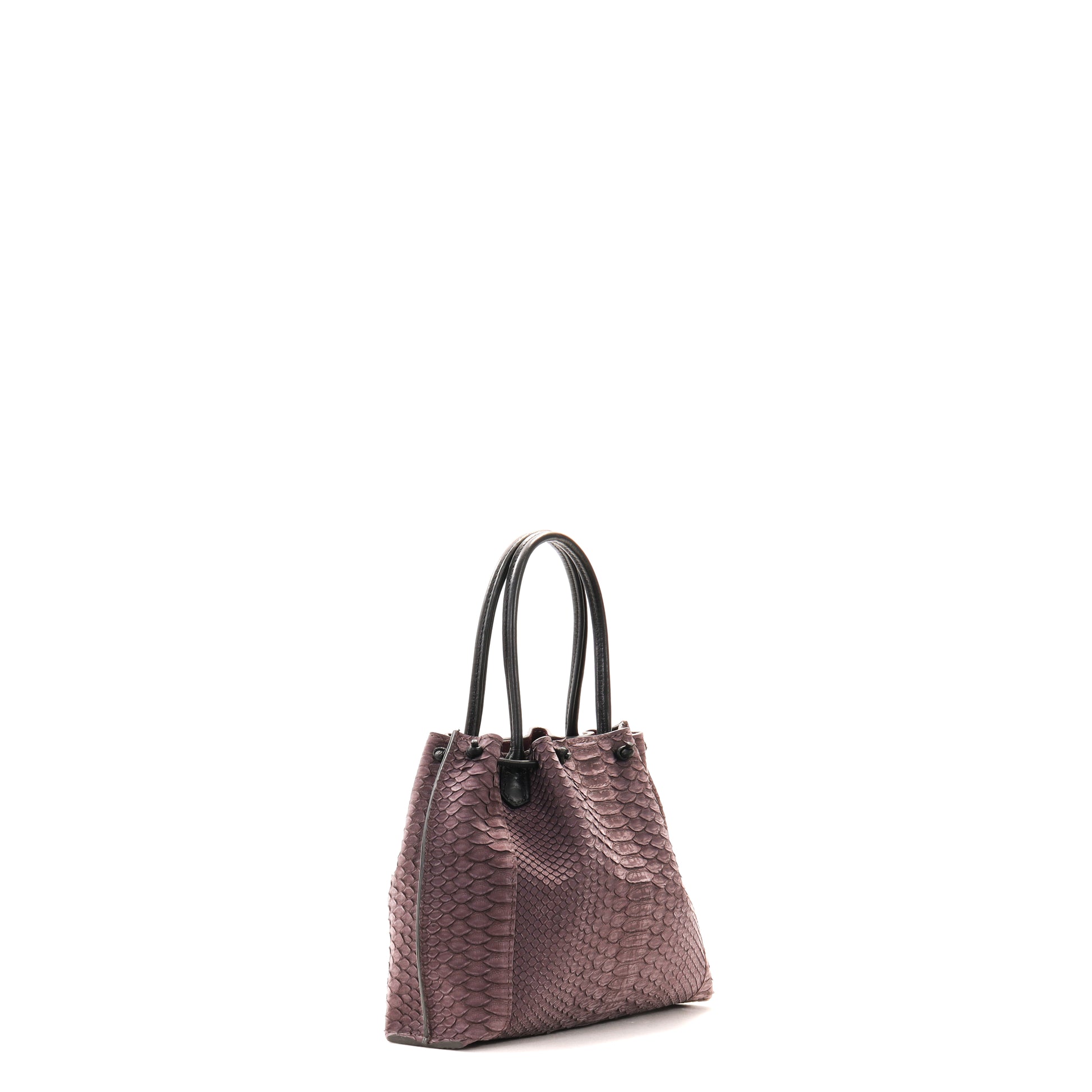 Leather Handbag With Python Pattern for Women Handmade -  Norway