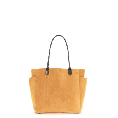 SLOUCHY POCKET TOTE SADDLE SUEDE