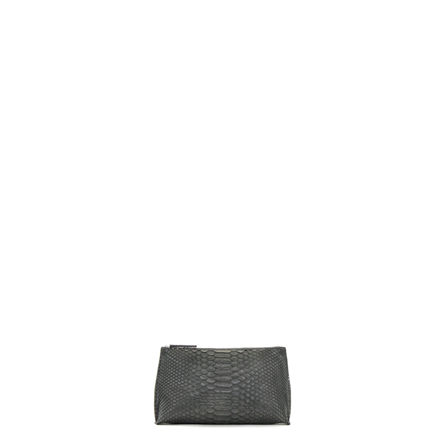 LIPSTICK POUCH GUNMETAL PYTHON